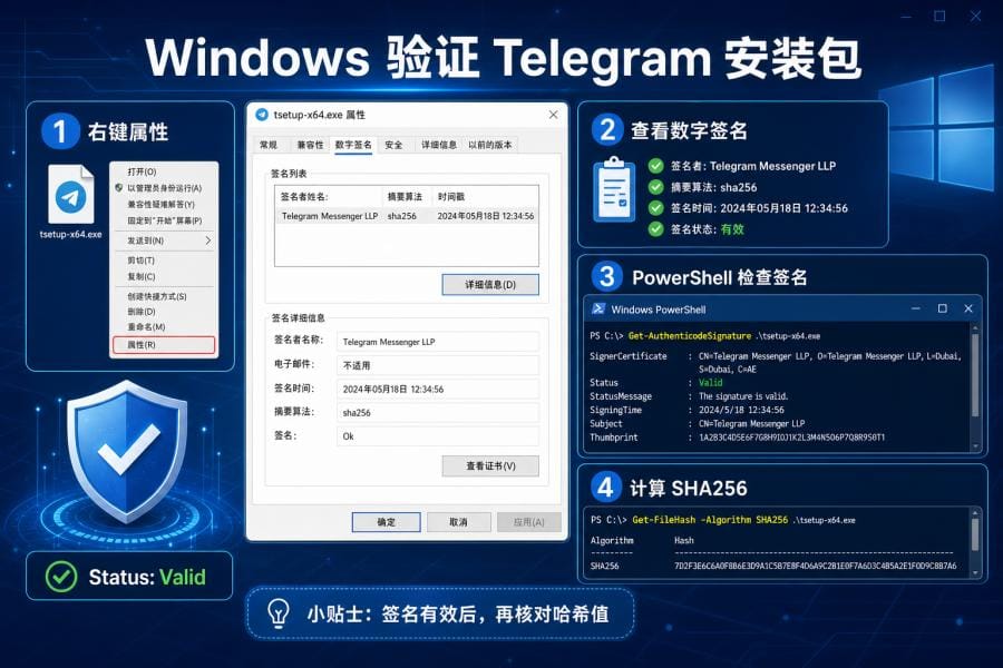 Telegram 官方安装包安全检查