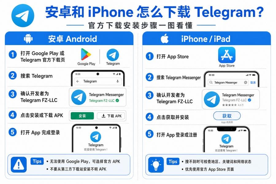 安卓 Telegram 官方下载安装