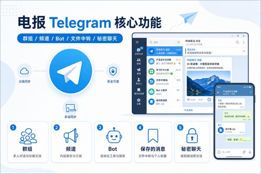 电报是什么?Telegram 新手如何下载安装和使用? 配图 1