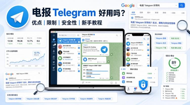 电报好用吗?Telegram 优点、限制、安全性与适合人群指南
