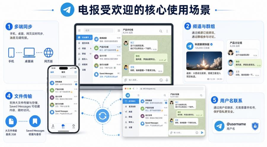 电报为什么受欢迎?新手怎么开始使用 Telegram 配图 1