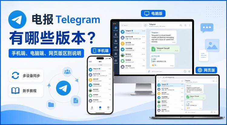电报有哪些版本?手机、电脑和网页版怎么选